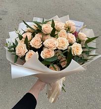 Букет Кремовые розы Латте в Шеметово